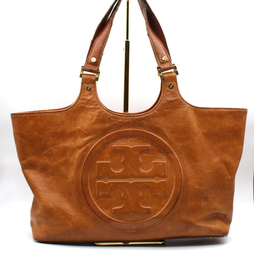 Tory Burch Bombe Tote,  Camel Brown Leather